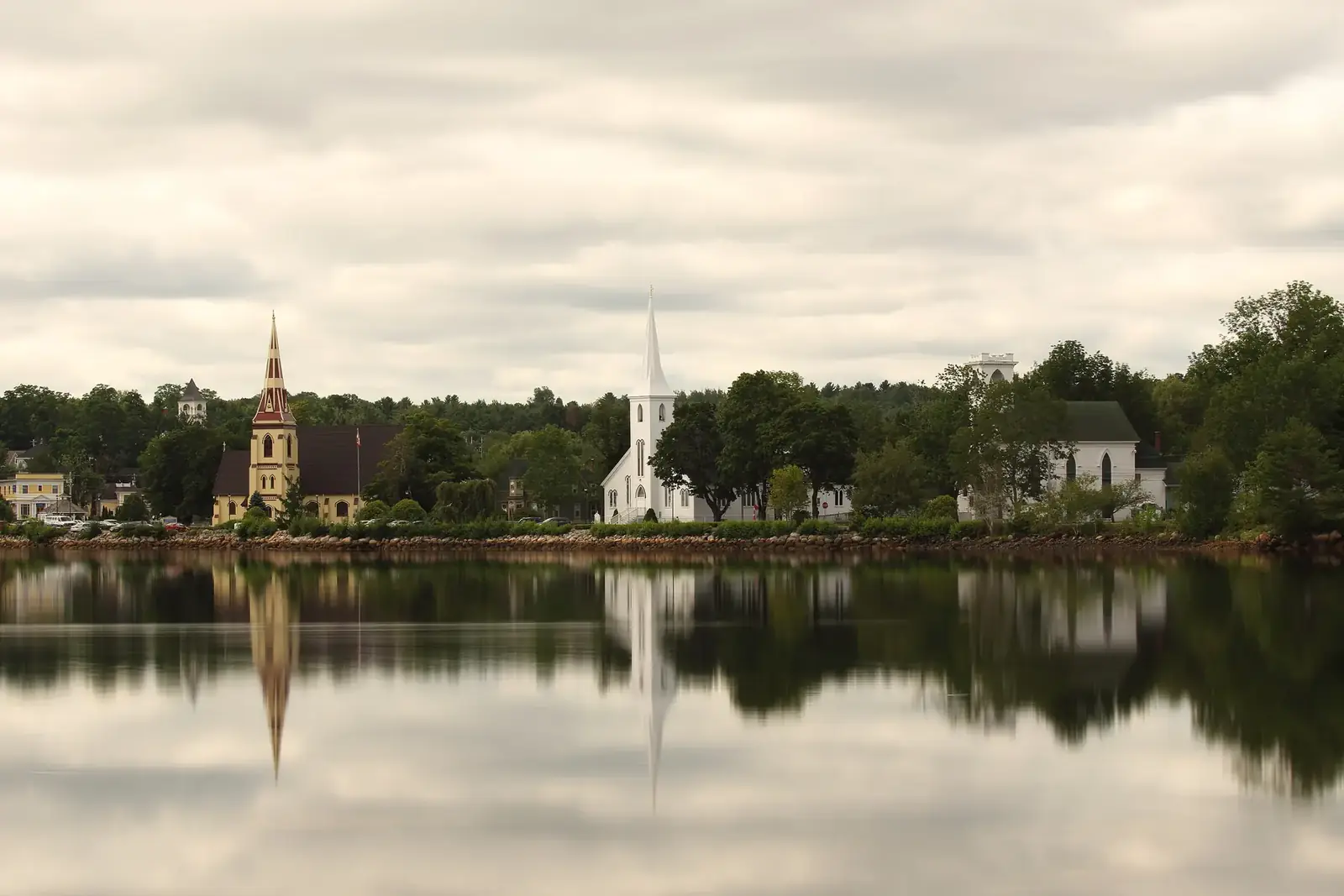 The three churches of Mahone Bay